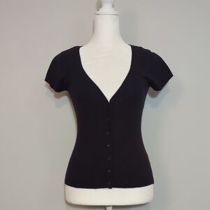 V-Neck Button Down Cardigan